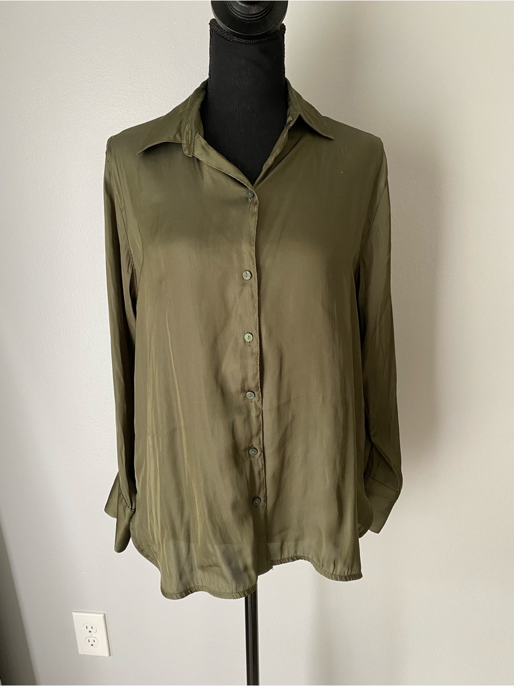 Old Navy Olive Green Button-Down Shirt